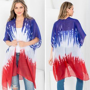 Last one! DONATING SOON! 🇺🇸 Summer July 4th Kimono / Swim Cover-Up